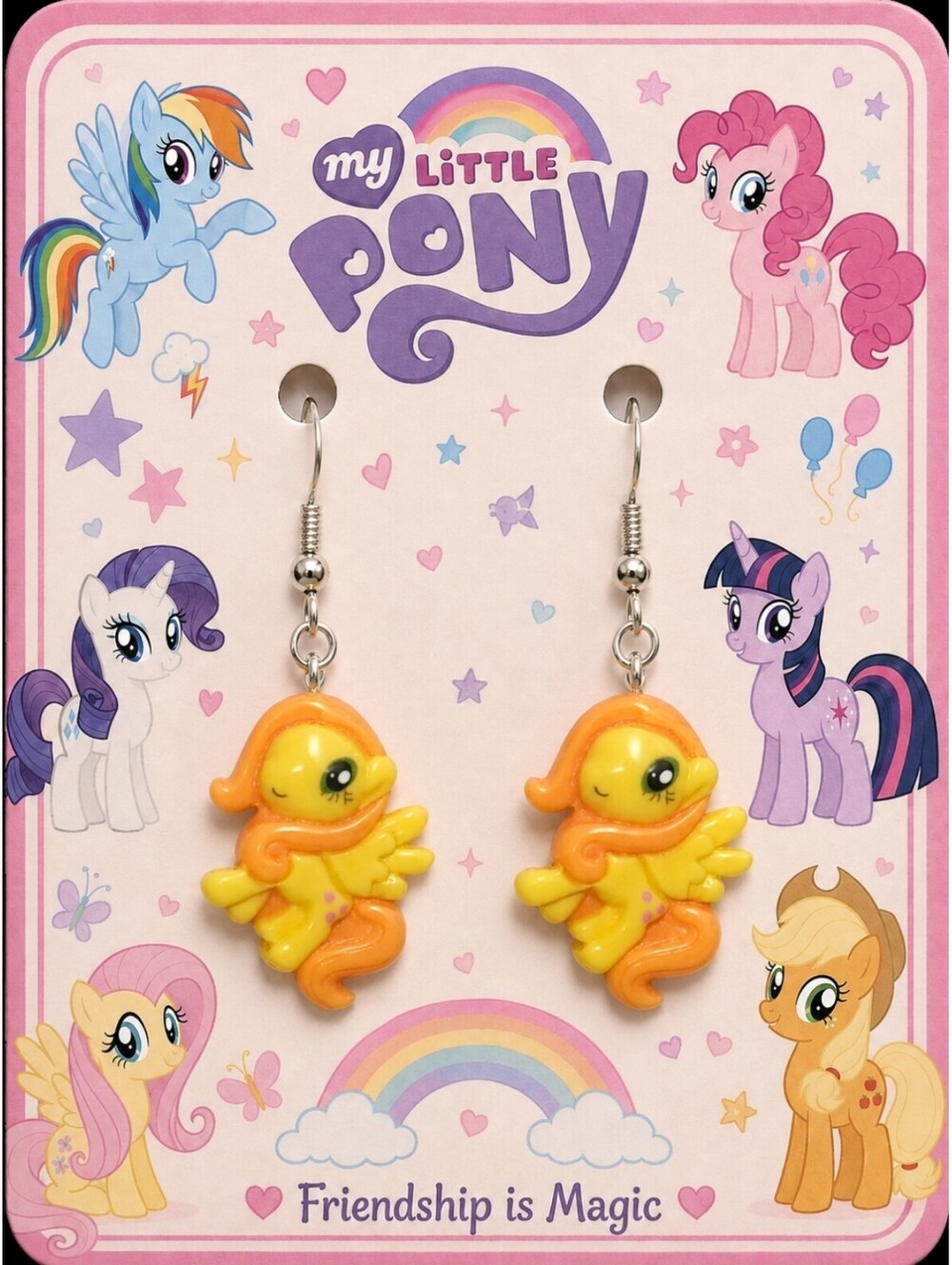 My Little Pony Fluttershy Pony Hypoallergenic Kawaii Earrings